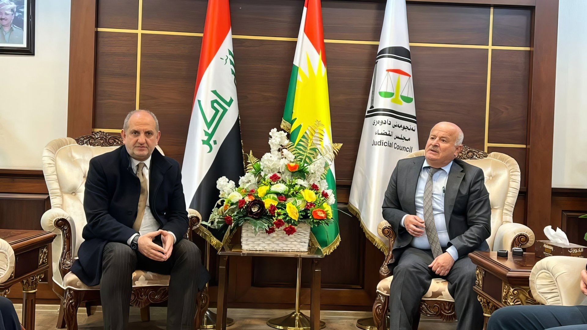 وفد من IOL وUNFPA يزور رئيس محكمة استئناف أربيل